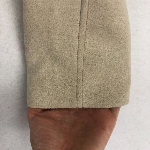 Apt. 9 Women's Size X-Large Beige Faux Suede Long Sleeve Asymmetrical Zip Jacket - Picture 5 of 11